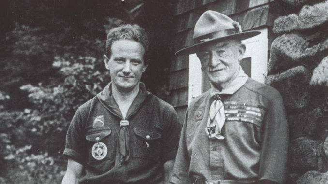 A photo of Green Bar Bill and Robert Baden-Powell