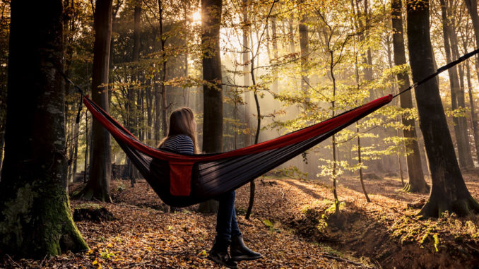 Girl in hammock