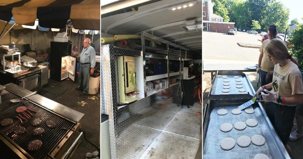 Various photos of cooking gear.