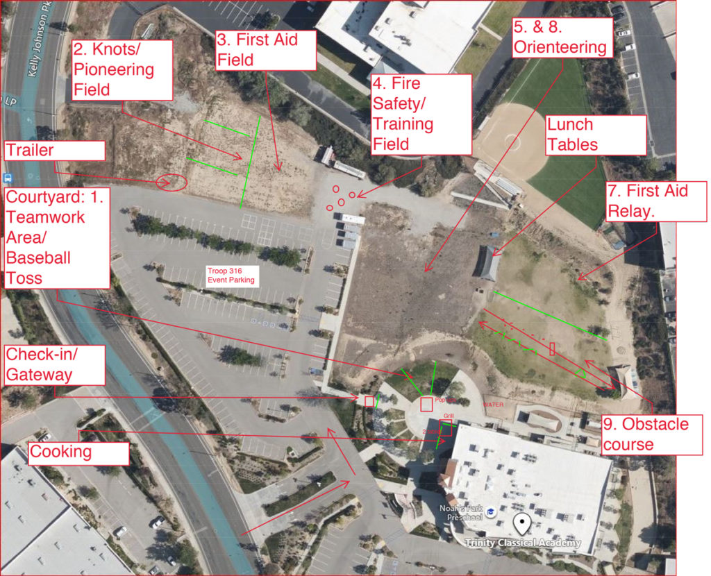 Map of the Troop 316 event