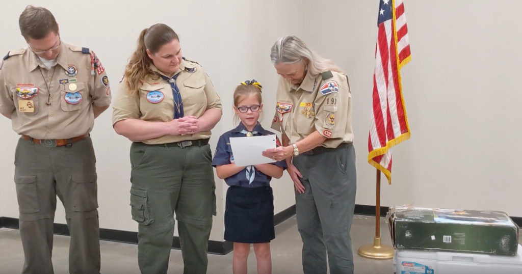 Ashley speaks to Troop 193