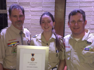Michaela with her Medal of Merit