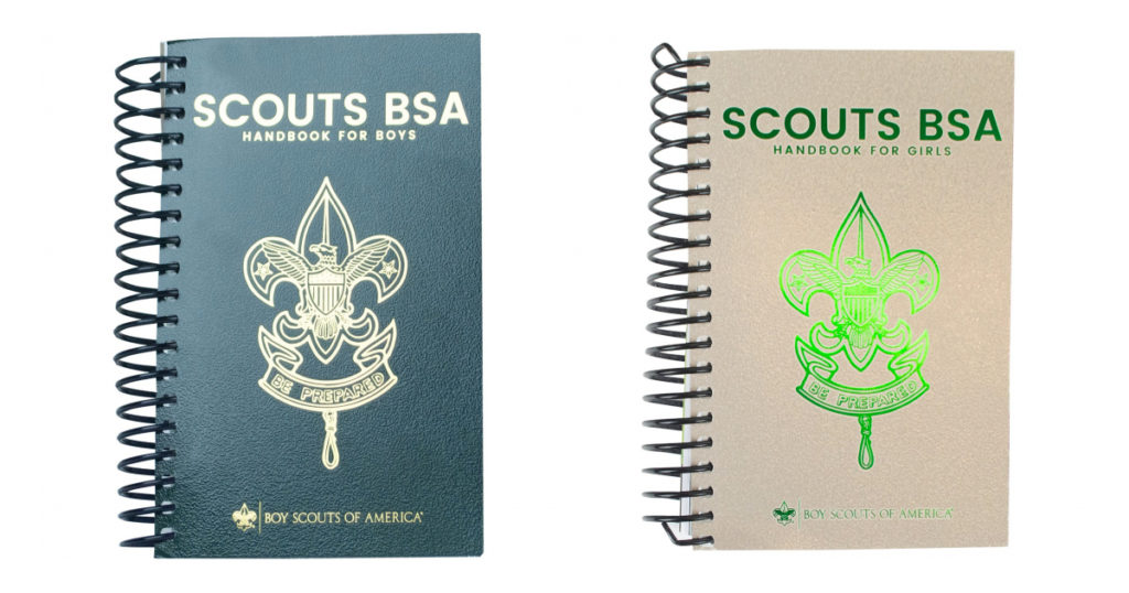 Scouts BSA Handbook covers for boys and girls