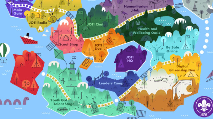 The JOTI virtual campsite shows some of the activities Scouts can enjoy from April 3–5, 2020.