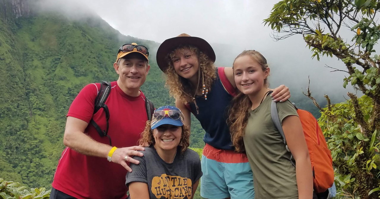 Leah Jo (right) and her family.
