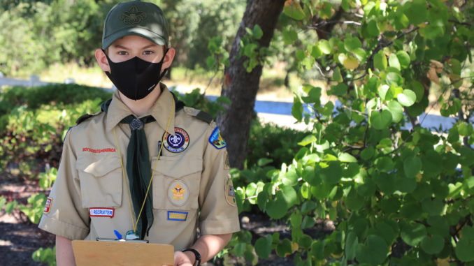 Trevor deRosier embarks on the mystery hike devised by his mom, Cindy.