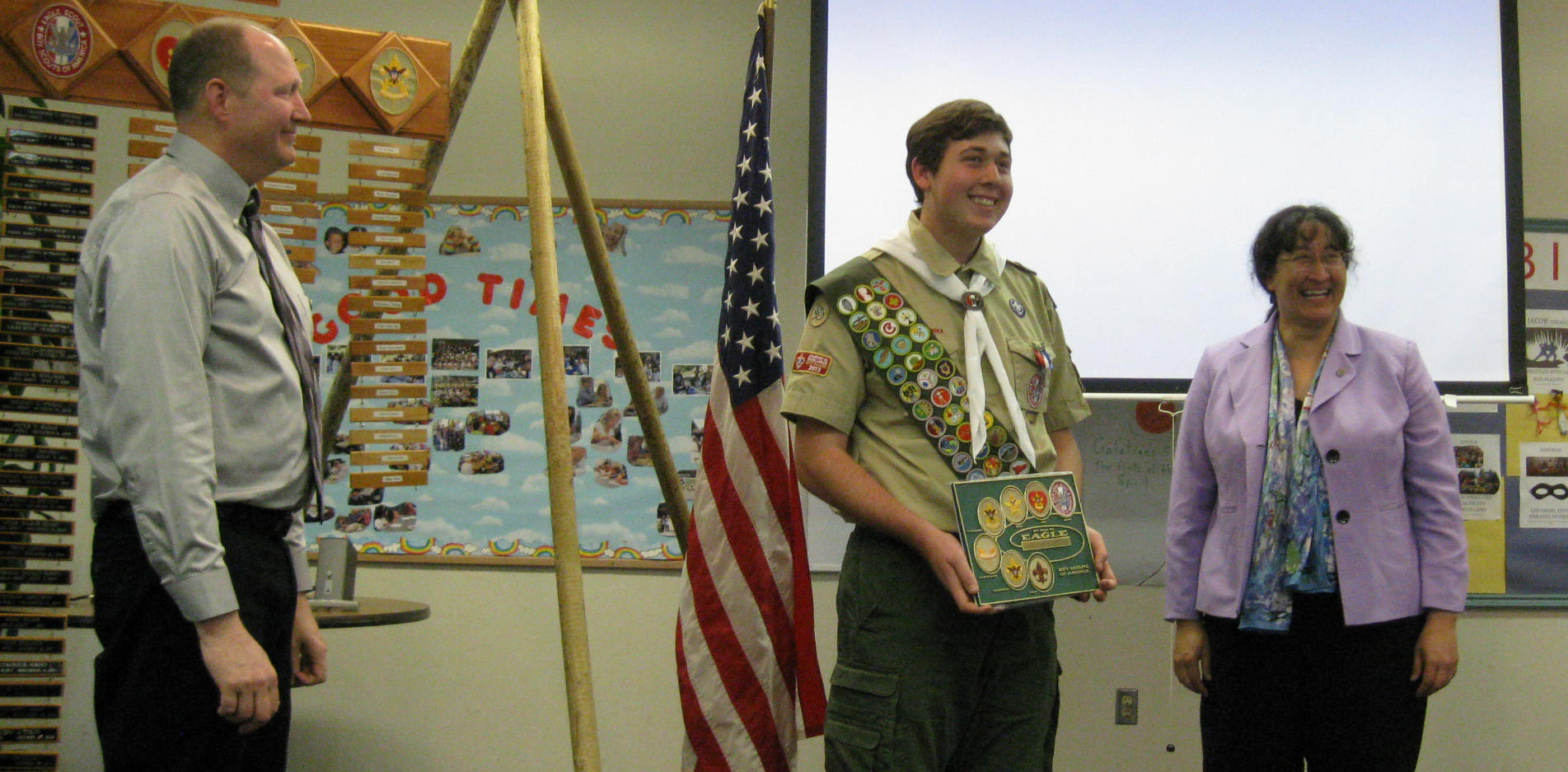 Jason at Eagle court of honor.