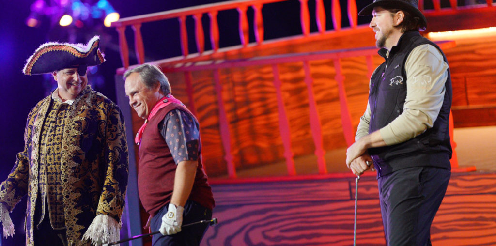Beatty (center) with actor Jon Lovitz and director Tanner Beard.