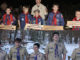 Group photo of Webelos Scouts and Eagle Scouts