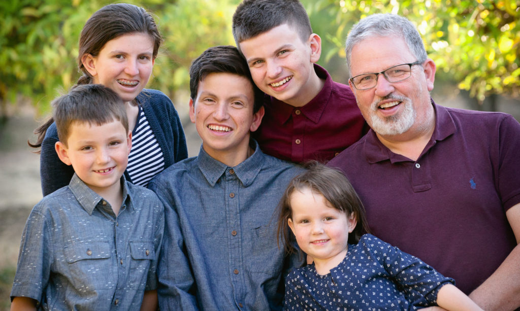 Portrait of the Jennings family in September 2018.