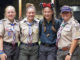 Troop 2019’s soon-to-be Eagle Scouts, from left: Lindsay Parker, Kenzie Neal, Taylor Bell and Morgan Phillips.