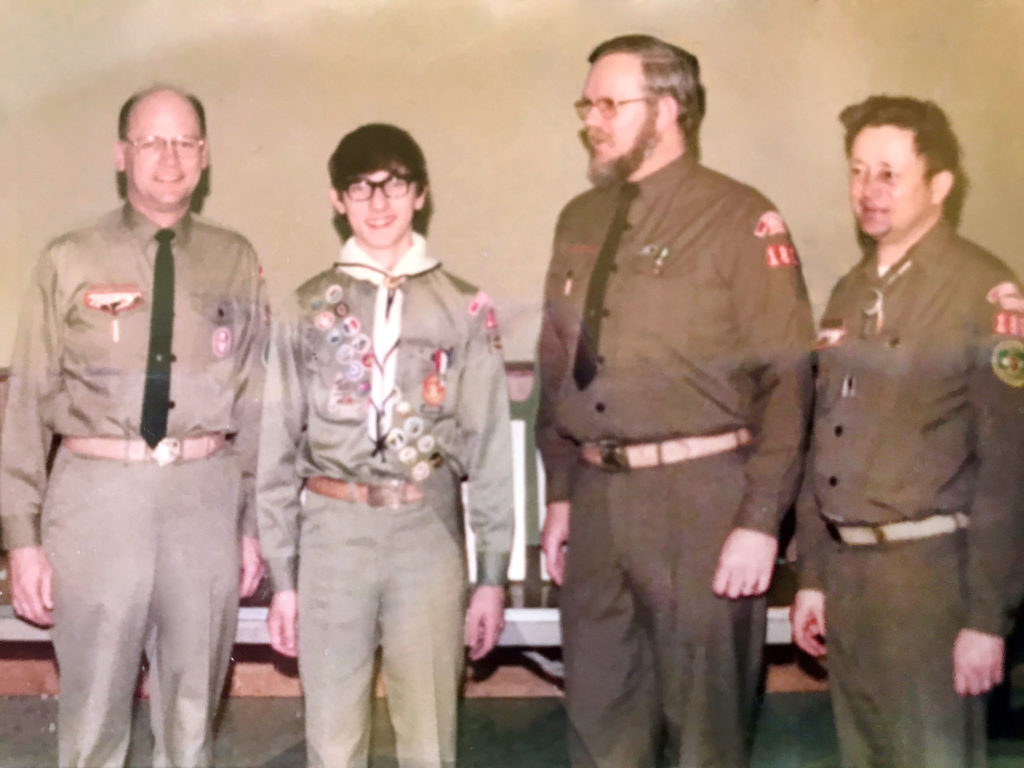 Paul Dye at his Eagle Scout court of honor in 1973.