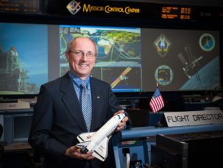 Paul Dye inside the NASA control room