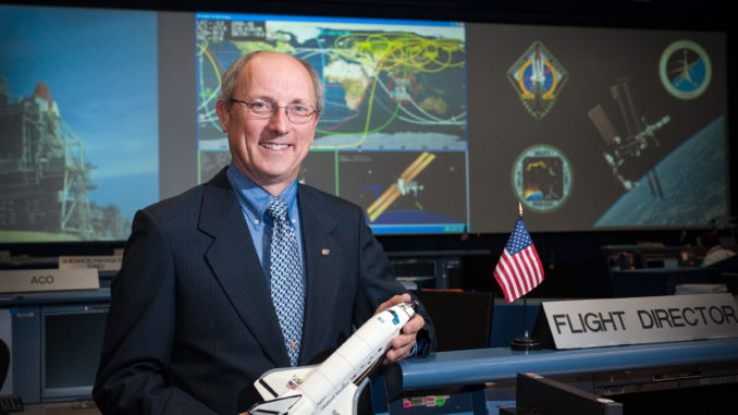 Paul Dye inside the NASA control room