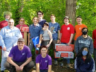 A group of Scouts and Venturers at Nuruddin's Eagle project