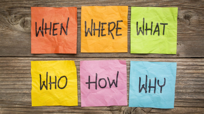 When? Where? What? Who? How? Why? Ask Us Anything!