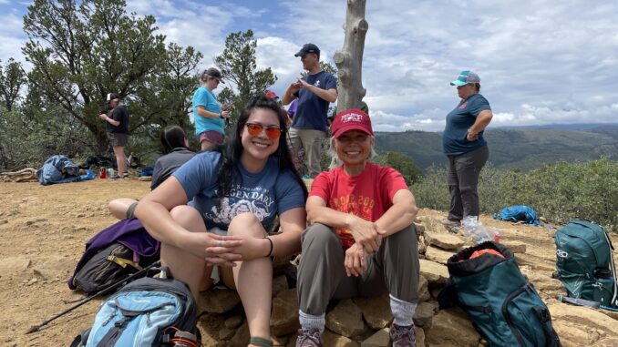 Hiking Philmont during a break at the "Finding your seat at the Scouting table" training course