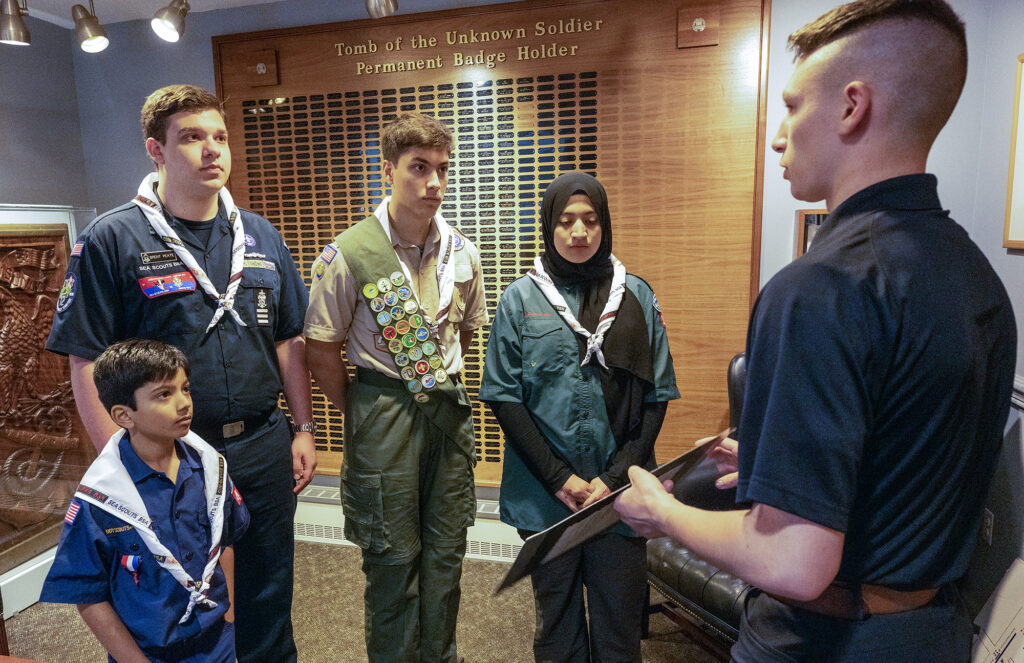 Report to the Nation delegates at the Tomb of the Unknown Soldier
