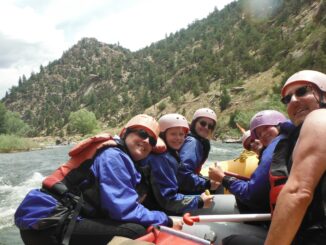 The Scouts of Troop 114G on their raft