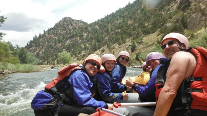 The Scouts of Troop 114G on their raft