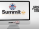A Postcards Home computer with the Summit logo