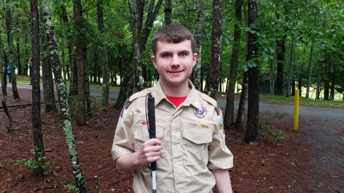 A portrait of Eagle Scout Mason Myhand