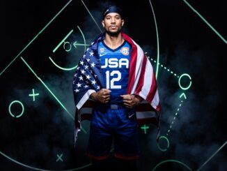 A portrait of Team USA Eagle Scout basketball player Josh Hart