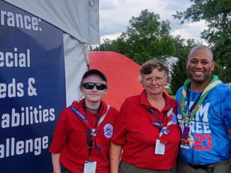 Photo of Scout volunteers in the special needs area at the National Scout Jamboree