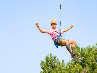 Photo of an Arrowmen rappelling during NOAC 2024