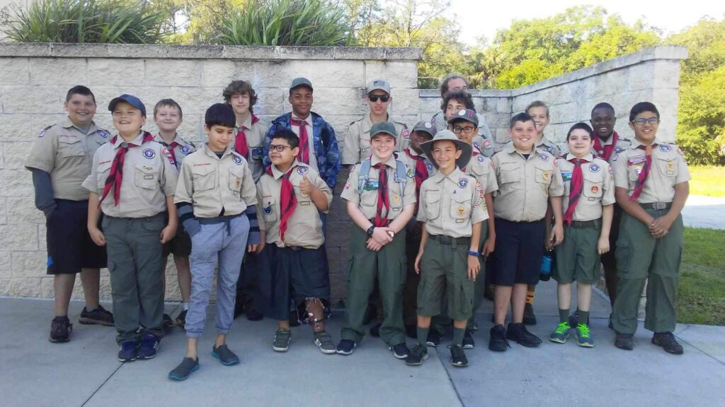 A photo of the Scouts of Troop 148