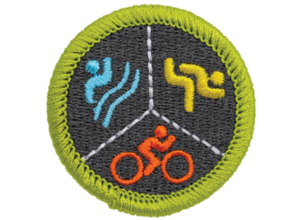 An image of the Multisport merit badge emblem