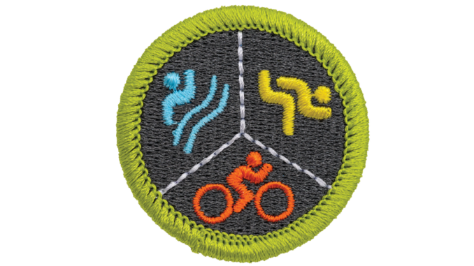 An image of the Multisport merit badge emblem