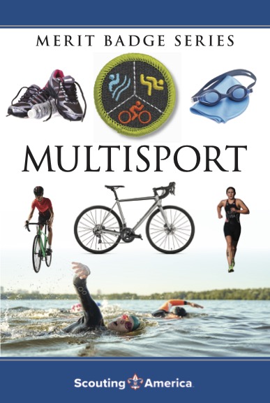 An image of the cover of the Multisport merit badge pamphlet