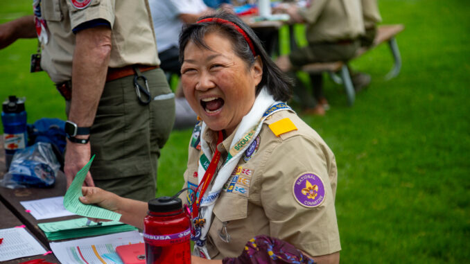 A photo of a happy participant at Philmont Training Center