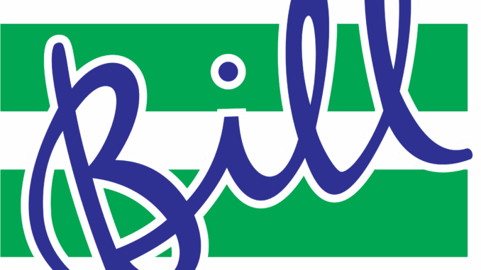 A scan of the Green Bar Bill logo