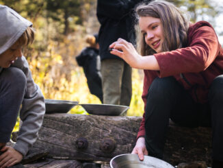 A photo of a family camping at Philmont Scout Ranch
