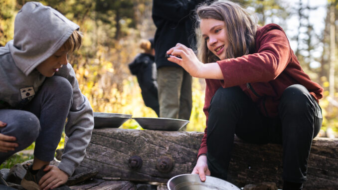 A photo of a family camping at Philmont Scout Ranch