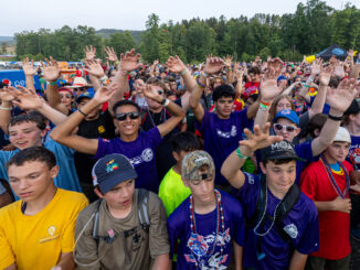 A photo of Scout having a blast at a recent National Scout Jamboree