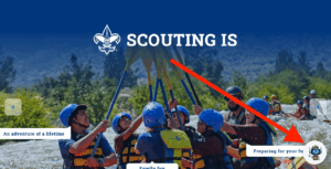 An image of the scouting.org homepage