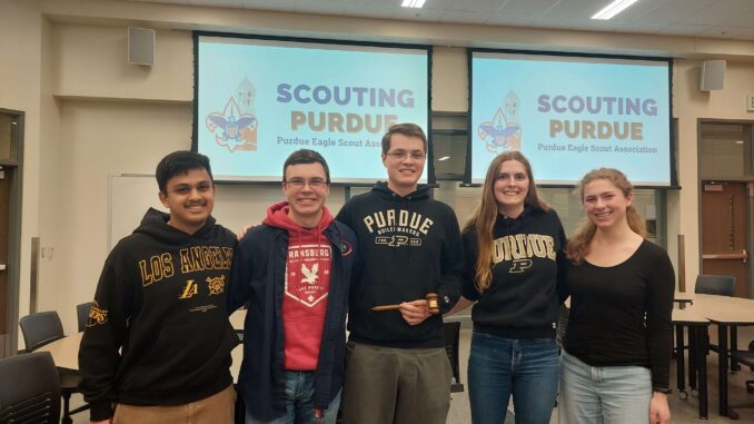 A photo of the Scouting Purdue executive board