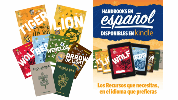 A collage of all the covers of the Spanish-language Scout books